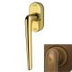 BRIXIA window handle with SMARTBLOCK function, bronzed brass