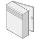 Rear access letterbox, 260x330x100 mm, RAL tone on request (w/o other components)