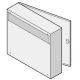 Rear access letterbox, 370x330x100 mm, grey RAL9007