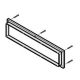 Mounting frame for letterbox sleeve 370mm, grey plastic