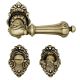 CHARME handle set with roses 008 WC, brass matt antique (PM)