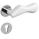 CHELSEA handle/rose set. PZ, rose 5 mm,chrome/white porcelain