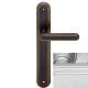 CHIC handle set with long backplates BAC, matt chrome