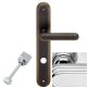 CHIC handle set with long backplates WC 233NT, polished chrome