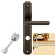 CHIC handle set with long backplates WC 233NT, gold plated