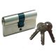 W5 Profile cylinder 45-45, nickel plated brass