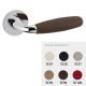 CLUB M181B handle/rose set, BAC, chrome-plated polished + Frau® leather (CV)