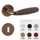 CLUB M181B handle/rose set, BB, bronze tone PVD satin + Frau® leather (DV)