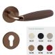 CLUB M181B handle/rose set, PZ, bronze tone PVD satin + Frau® leather (DV)