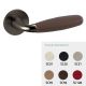 CLUB M181B handle/rose set, BAC, anthracite PVD satin + Frau® leather (UV)
