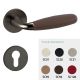 CLUB M181B handle/rose set, PZ, anthracite PVD satin + Frau® leather (UV)
