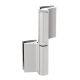 EV 835E50 SOL All-glass door hinge glass/glass, silver anodized (002), LEFT