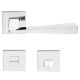CONICA ZINCRAL rankenos rinkinys su rozetėmis 024 grt.WC 234NT, poliruotas chromas