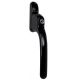 Connoisseur window handle, 55mm, black, RIGHT