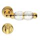 CRYSTAL handle set with roses 103 WC 233NT, brass gold-plated with crystals