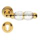 CRYSTAL handle set with roses 103 PZ, brass gold-plated with crystals