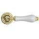 DALIA handle set with roses 103 BAC, polished brass + white porcelain