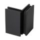 Shower angle connector ECONOMY - glass/glass, black matt