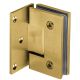Hinge for glass doors IN.05.306.TG, wall/glass, brushed stainless steel PVD gold