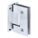 Hinge for glass doors IN.05.307.P with T-shape fastener, wall/glass, polished st. steel
