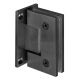 Hinge for glass doors IN.05.307.TB with T-shape fastener, wall/glass, satin st. steel PVD titanium in black