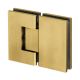 Hinge for glass doors IN.05.308.TG, glass/glass, satin st. steel PVD titanium gold tone