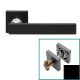 ERA handle set with roses 019 WC 225NT, matt black + polished chrome
