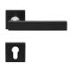 ERA handle set with roses 019 PZ, matt black + polished chrome