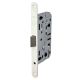 Mortise lock AGB EVO with PVC latch, WC 50/96/18mm, face plate white