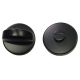 WC rose knob, spindle 6 mm, black