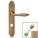 FLORENZIA handle set with backplates WC/78 mm, brass matt patine