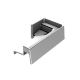 Short end cap for shower floor profile, bright chrome tone, RIGHT
