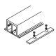 Folding Concepta top reinforcement profile, 2600mm, aluminium anodised