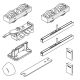 HAWA-Junior 250/B sliding door fitting for 1 leaf, without track
