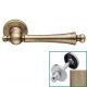 HEIDI handle set with roses 027 WC, brass patine (PM)