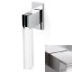 Window handle ICE CUBE K223B, chrome-plated, satin + clear polished glass (C6)