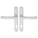 Kensington backplate set with handles for exterior doors PZ 92mm, white