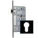 Mortise lock 1133-1/2-PZW 55/72-20, black, LH