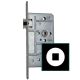 Mortise lock 1133-1/2-WC 55/78-20, black, LH