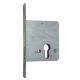 Auxiliary lock 211-PZ 55-20, with strike plate, rectangular front side, stainless steel