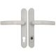 KRONOS 2000 ZA Security backplate set handle/handle with cylinder guard, 8/92 aluminium white F12