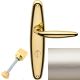 KUBA handle set with backplates WC/78mm 233NT, satin nickel