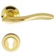 MARINA handle set with roses 102 PZ, polished brass