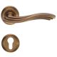 MARINA handle set with roses 102 PZ, patine matt