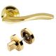 MARINA handle set with roses 102 WC 233NT, polished brass