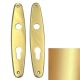 Door backplate PZ/72mm, matt brass