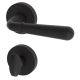 MAYBACH handle/rose set WC, brass matt black RAL9005