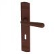 MAYBACH handle/backplate set BB/72mm, brass rust patina