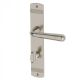 MAYBACH handle/backplate set WC/78mm, brass nickel-plated satin