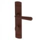MAYBACH handle/backplate set WC/78mm, brass rust patina